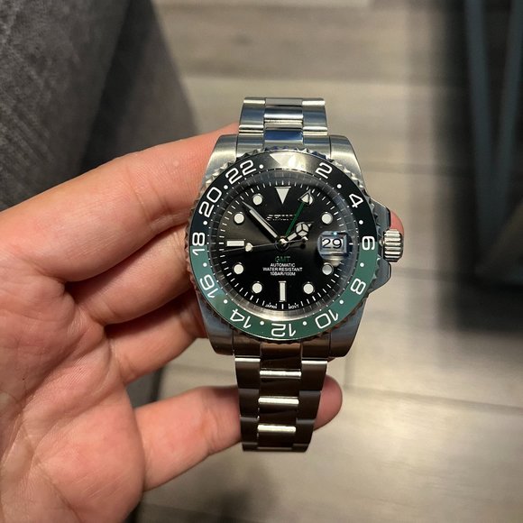 seiko GMT Sprite Mod Nh34 automatic watch - Picture 1 of 1